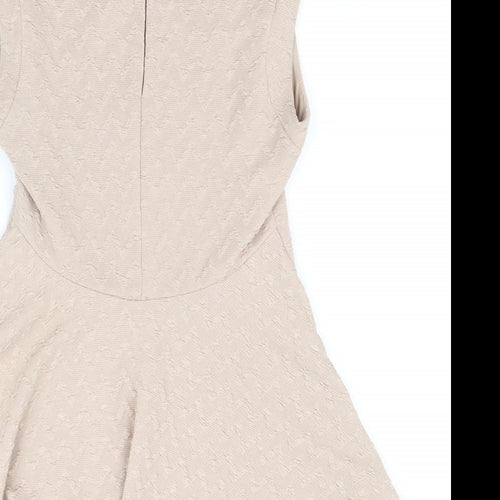 Miss Selfridge Womens Beige   Fit & Flare  Size 12