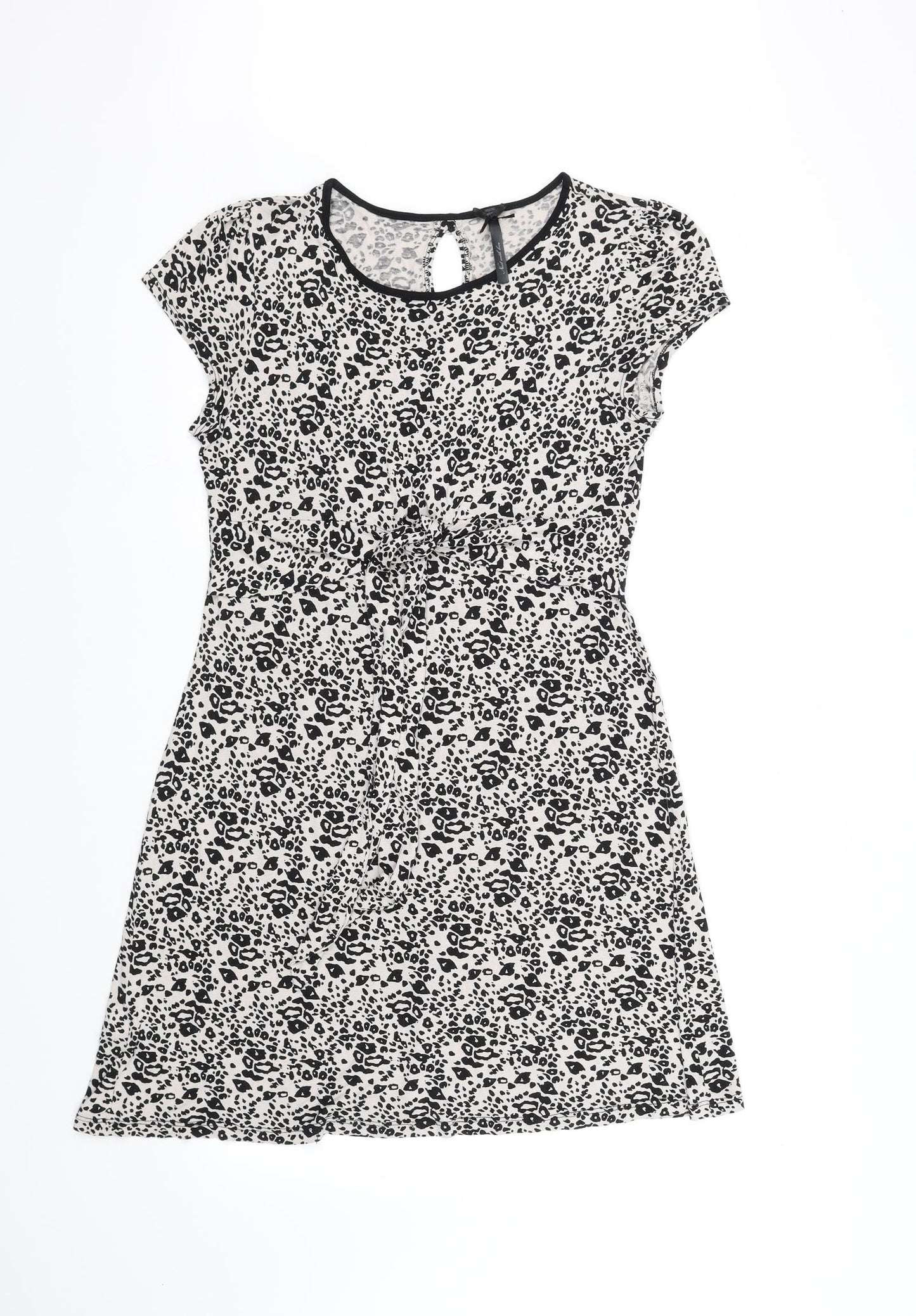 NEXT Womens White Animal Print  Fit & Flare  Size 14
