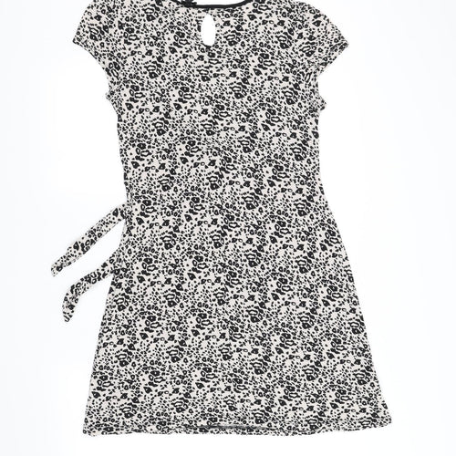 NEXT Womens White Animal Print  Fit & Flare  Size 14