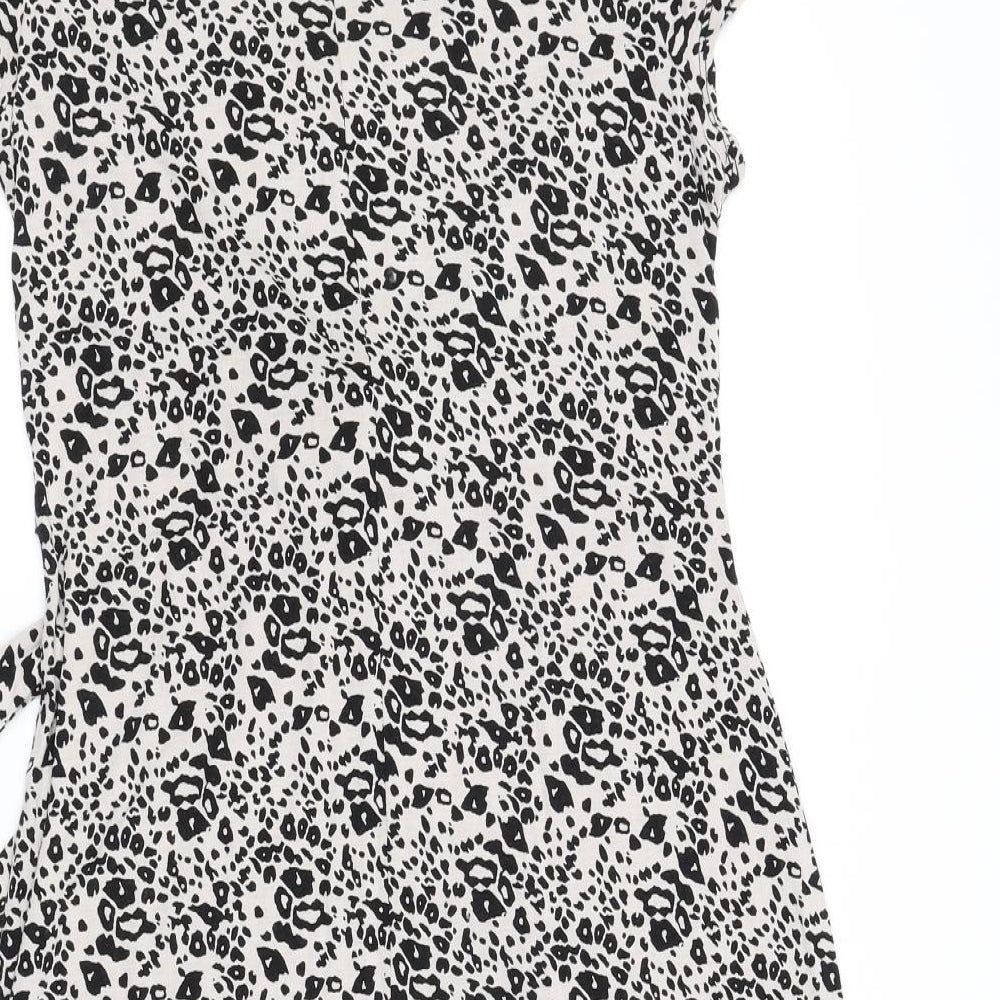 NEXT Womens White Animal Print  Fit & Flare  Size 14