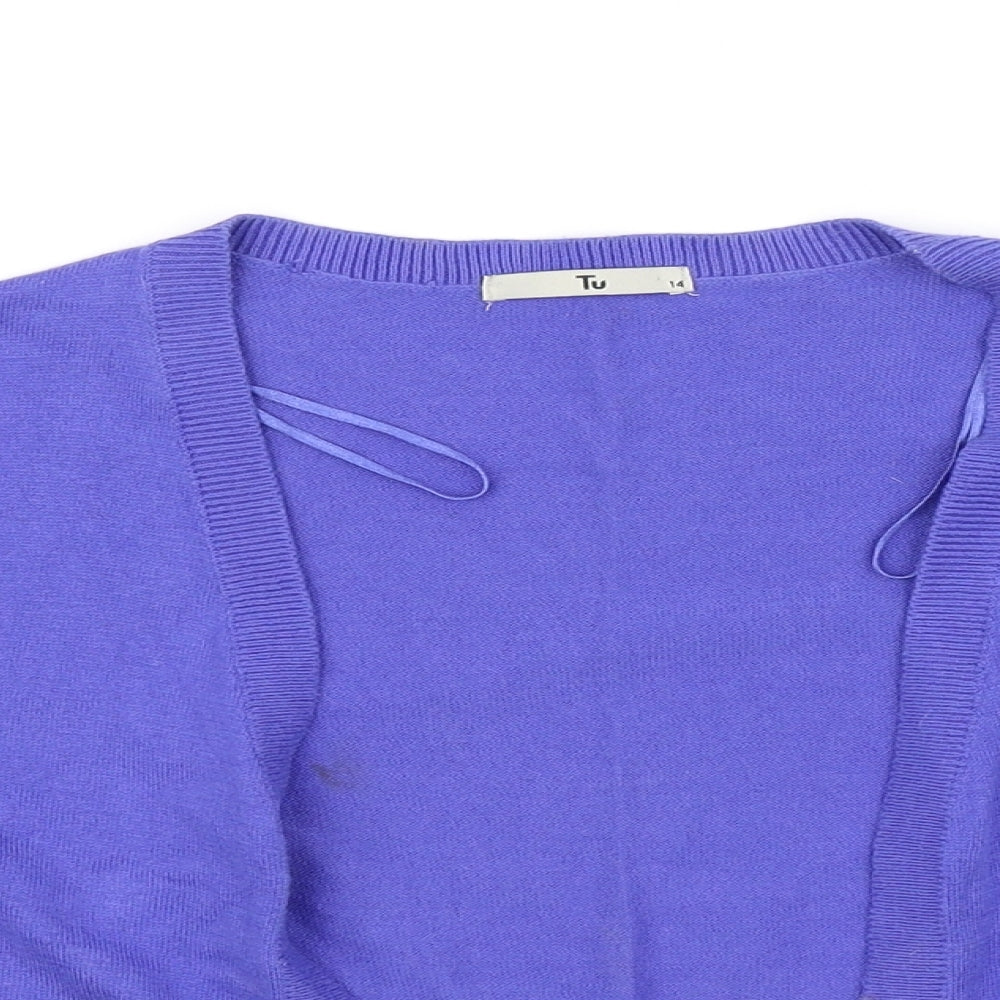 TU Womens Blue   Cardigan Jumper Size 14