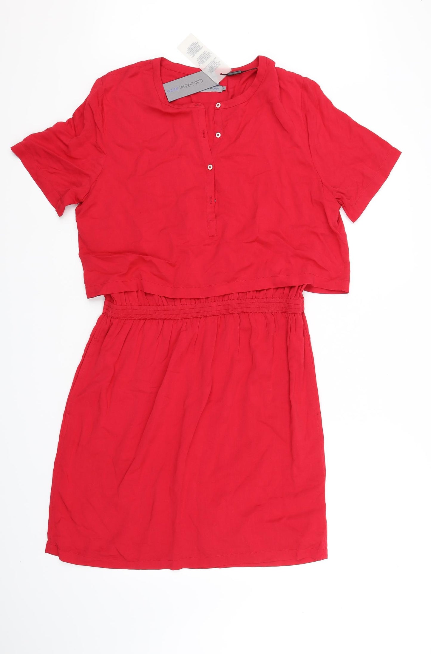 Calvin Klein Jeans Womens Red   Fit & Flare  Size L