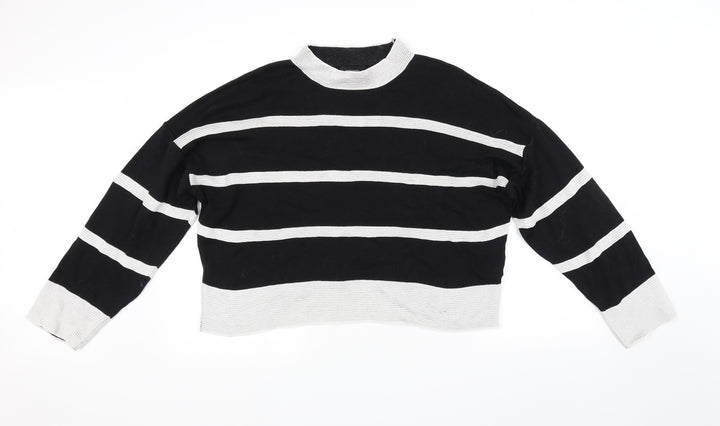 Atmosphere Womens Black Striped Pullover Jumper Size XL
