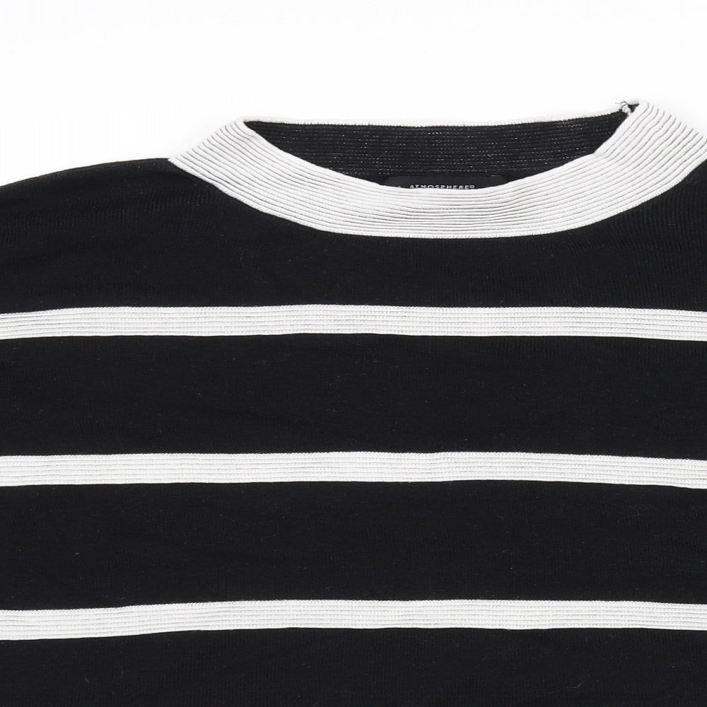 Atmosphere Womens Black Striped  Pullover Jumper Size XL