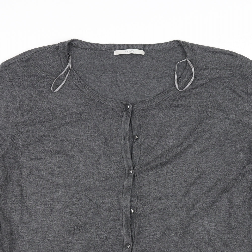 George Womens Grey   Cardigan Jumper Size 18