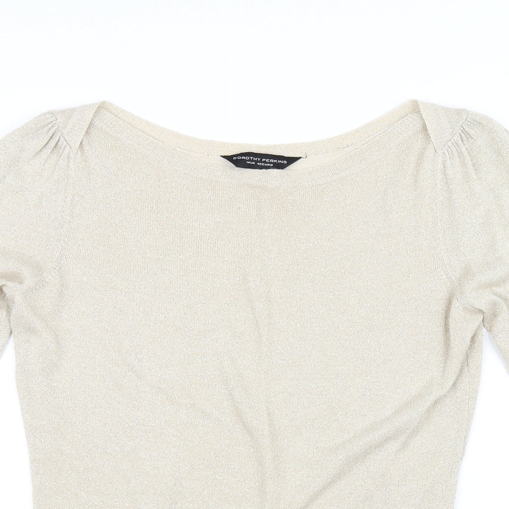 Dorothy Perkins Womens Beige   Pullover Jumper Size 14