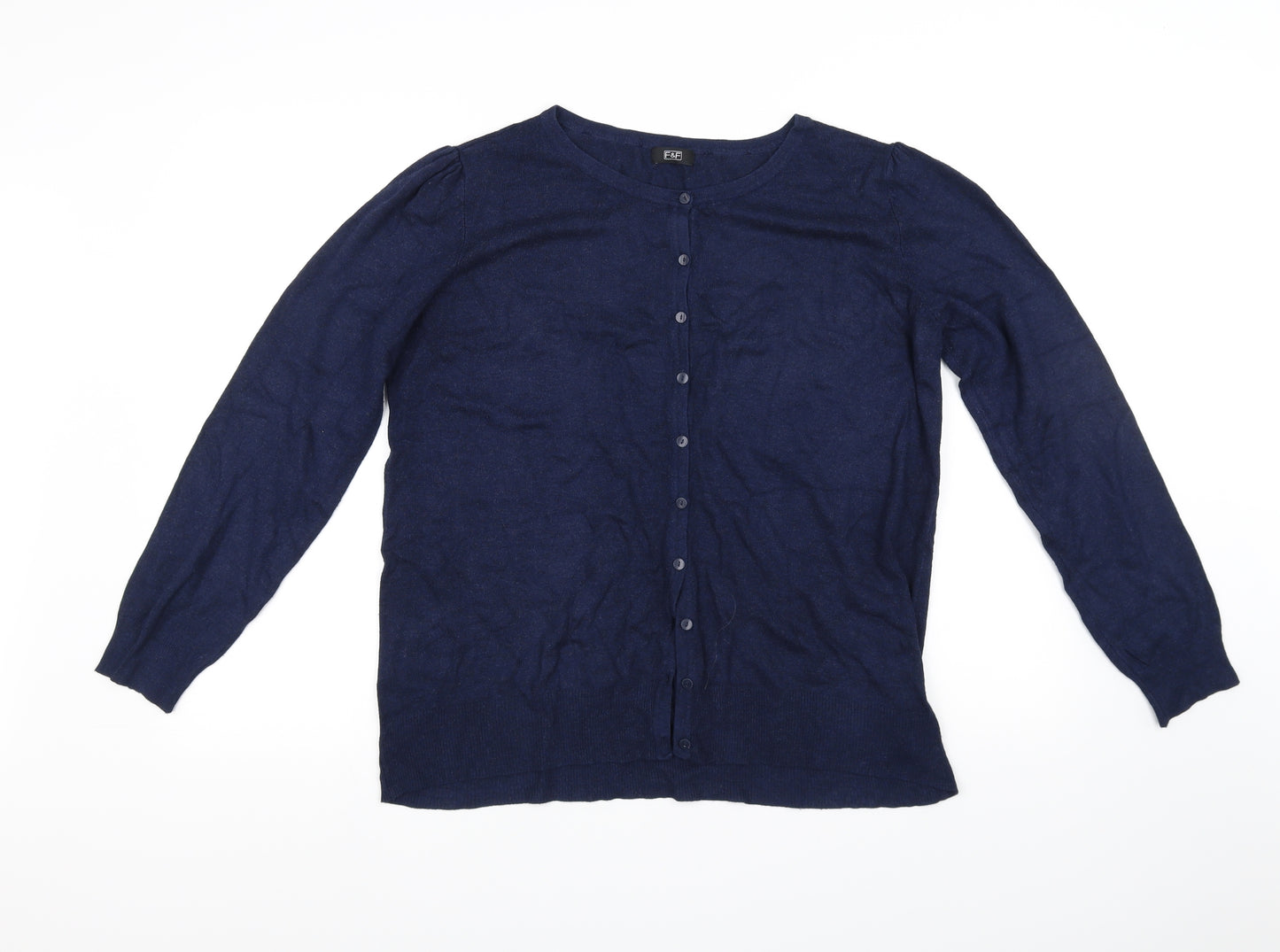 F&F Womens Blue   Cardigan Jumper Size 18