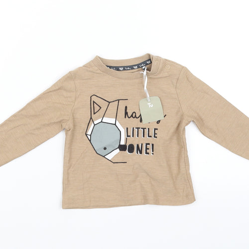 TU  Beige   Basic T-Shirt Size 3-6 Months