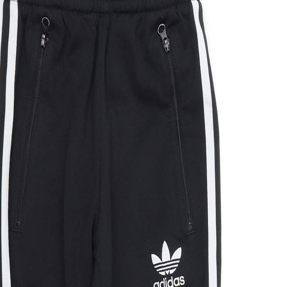 adidas Girls Black   Jogger Trousers Size 7-8 Years