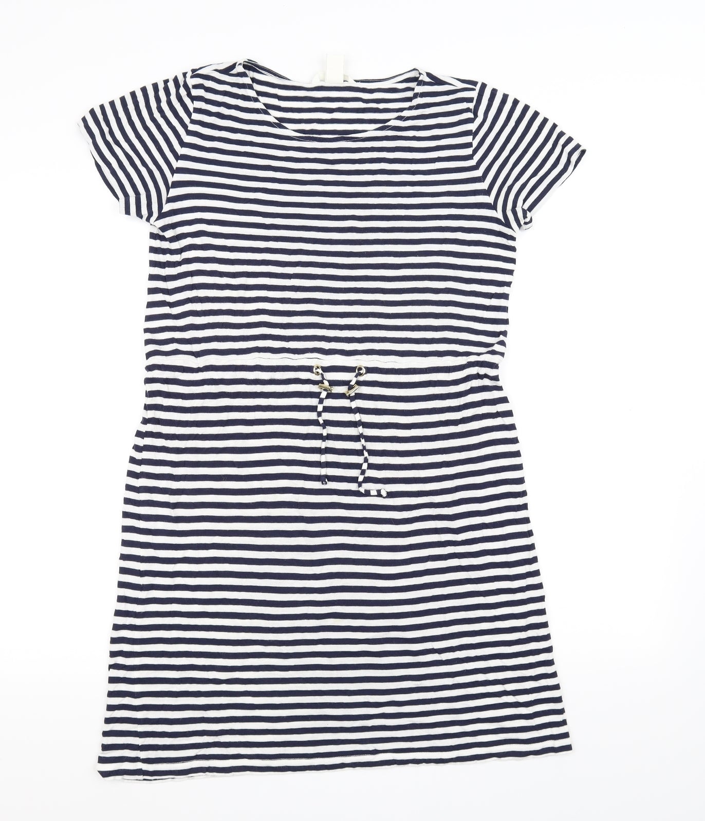 H&M Womens White Striped  Fit & Flare  Size S