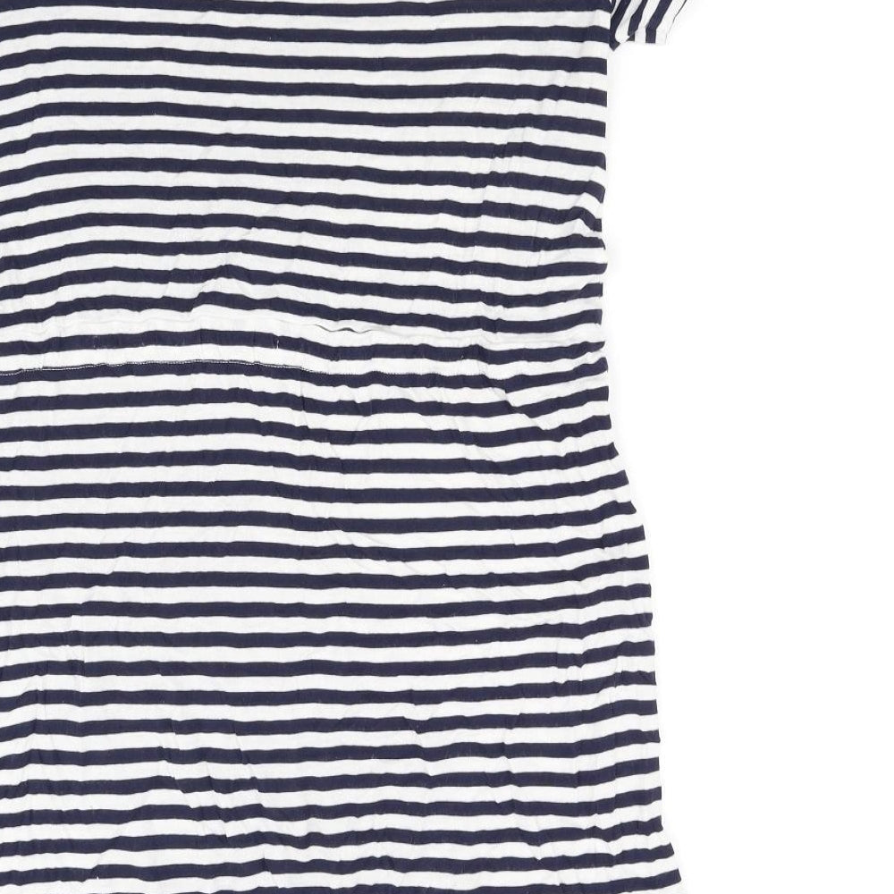 H&M Womens White Striped  Fit & Flare  Size S