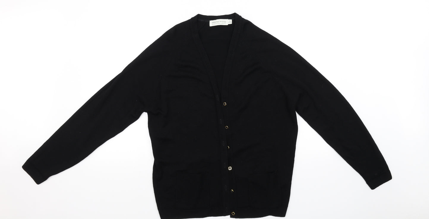 Holmewood  Womens Black   Cardigan Jumper Size M