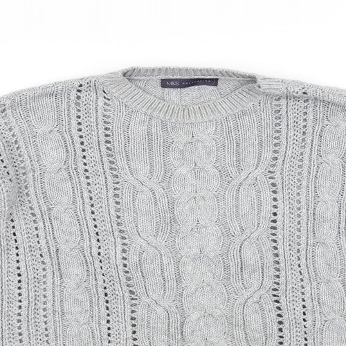 M&S Collection Womens Grey   Pullover Jumper Size 10