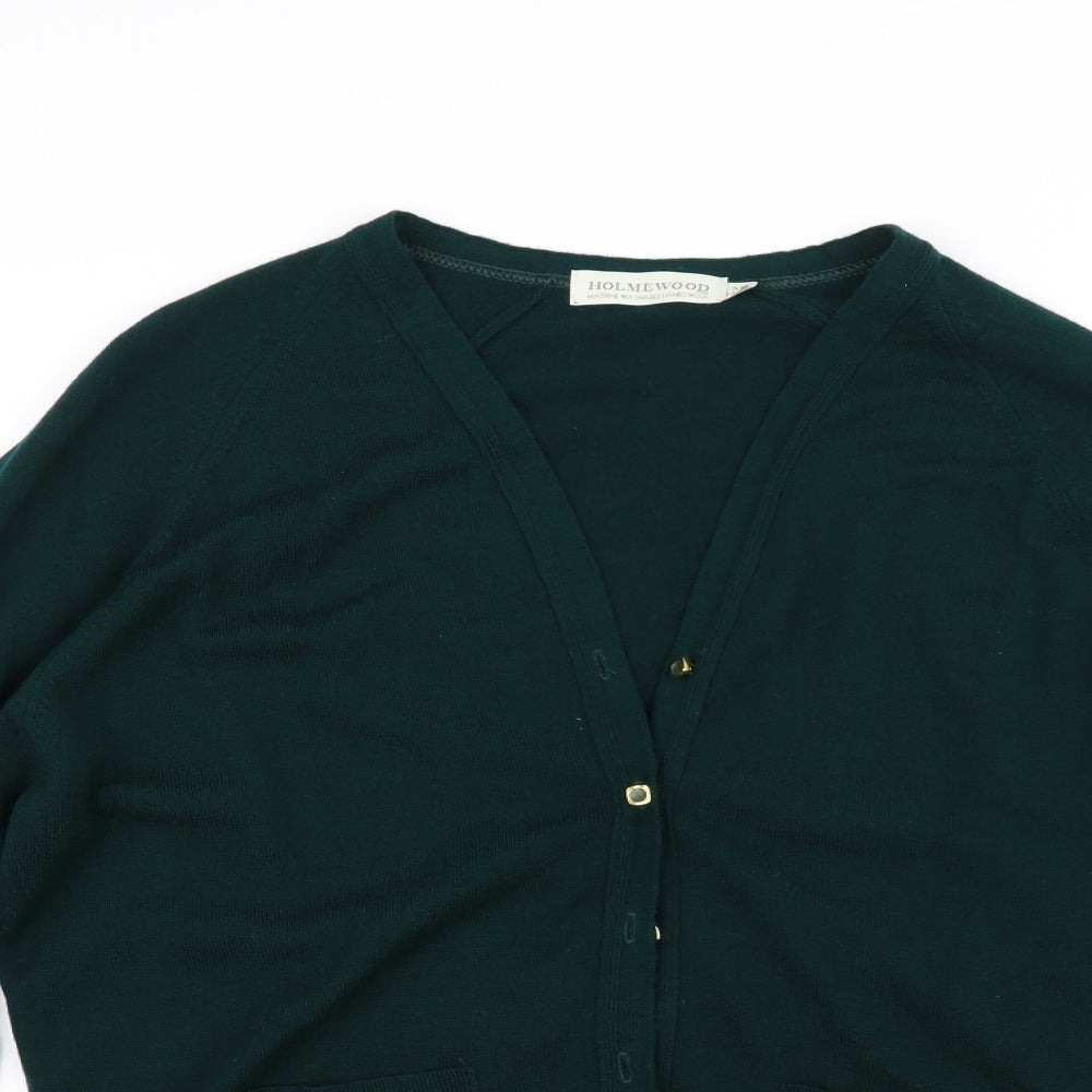 Holmewood Womens Green   Cardigan Jumper Size M