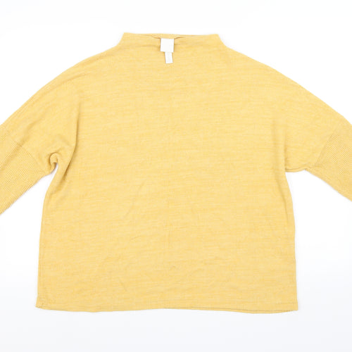H&M Womens Yellow   Pullover Jumper Size M