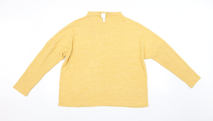H&M Womens Yellow Pullover Jumper Size M
