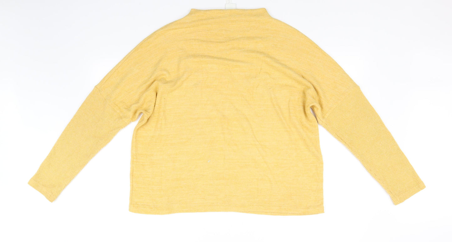 H&M Womens Yellow   Pullover Jumper Size M