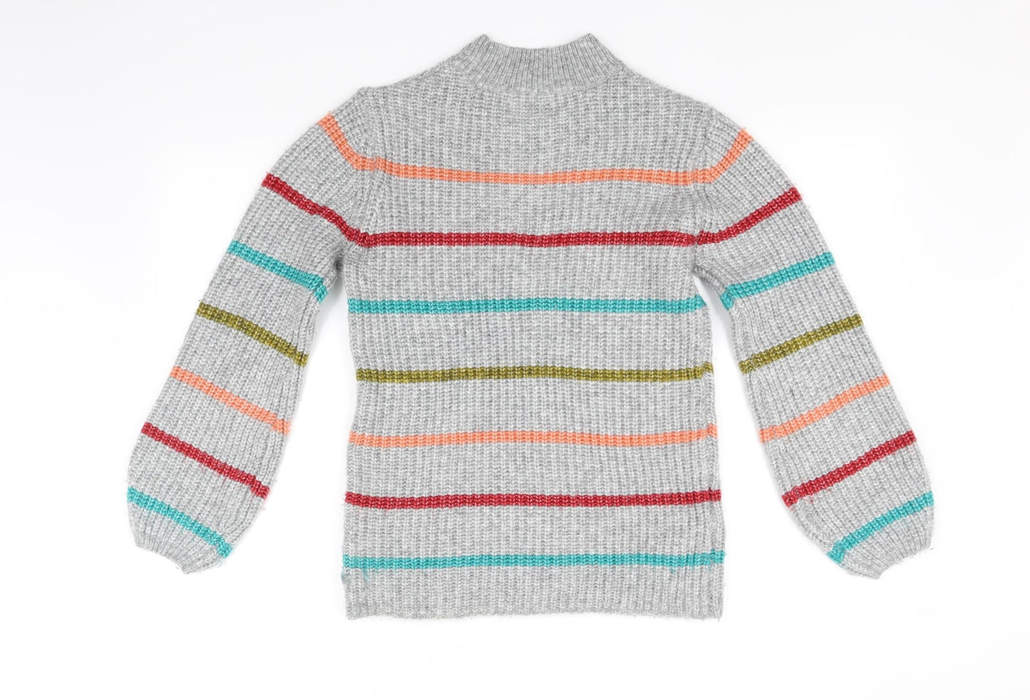 Papaya Womens Grey Striped  Pullover Jumper Size S