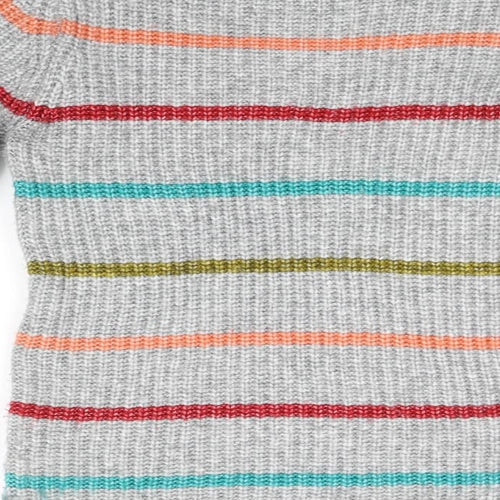 Papaya Womens Grey Striped  Pullover Jumper Size S