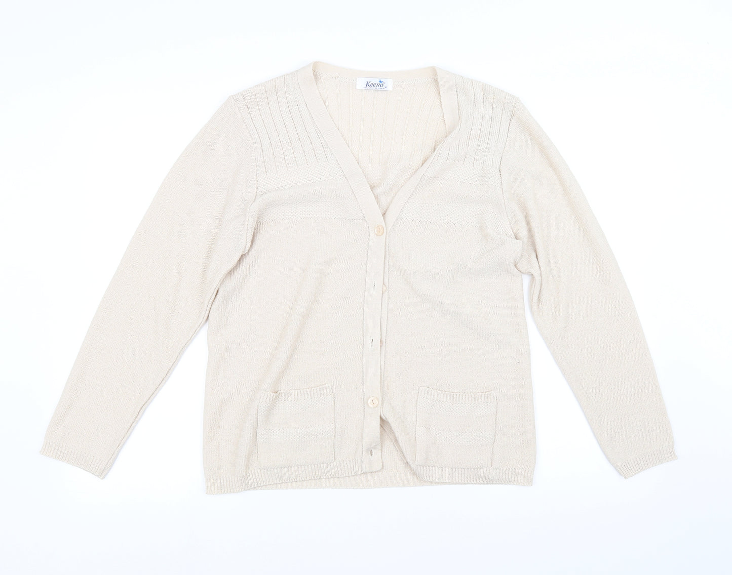 Keeno Womens Beige   Pullover Jumper Size M