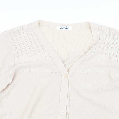 Keeno Womens Beige   Pullover Jumper Size M