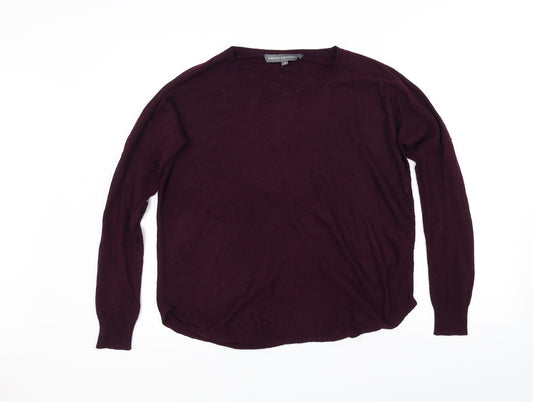 Front view of French Connection men’s purple jumper, size S