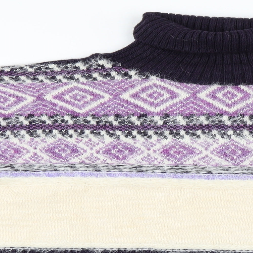 Marks and Spencer Womens Purple Striped  Pullover Jumper Size L