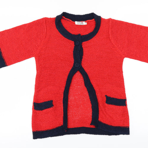 Long Island Womens Red   Cardigan Jumper Size S
