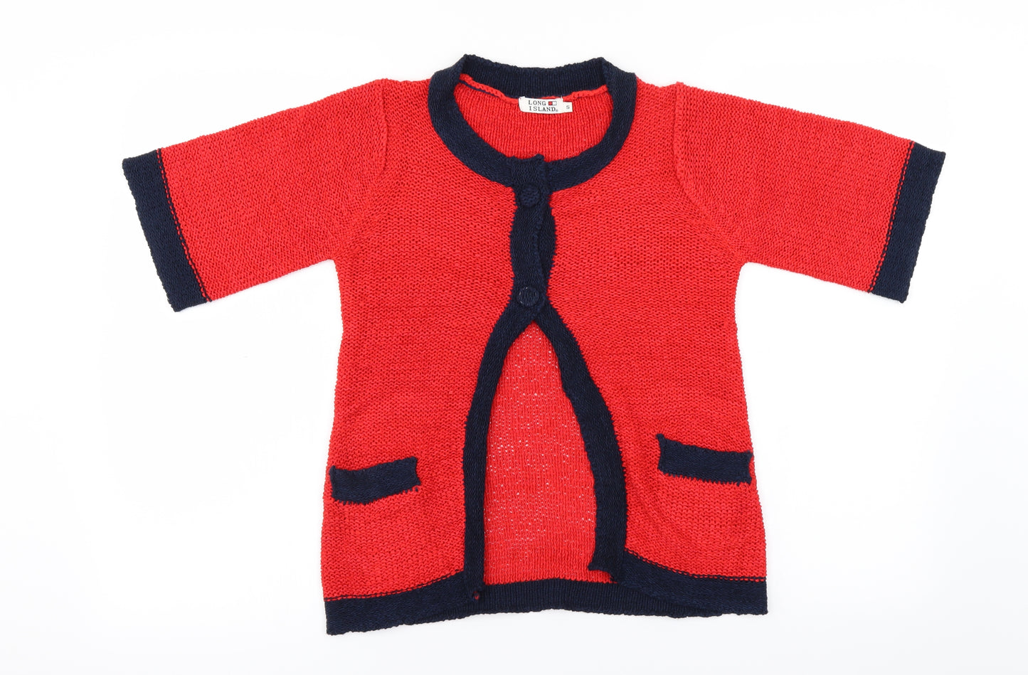 Long Island Womens Red   Cardigan Jumper Size S