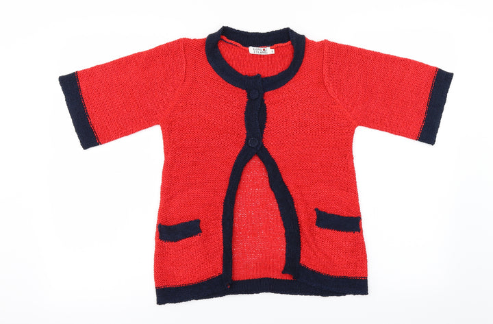 Long Island Womens Red   Cardigan Jumper Size S