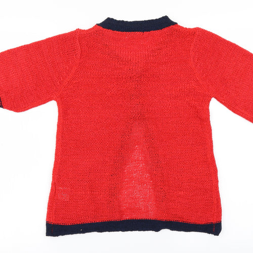 Long Island Womens Red   Cardigan Jumper Size S