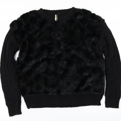 Topshop Womens Black   Pullover Jumper Size S