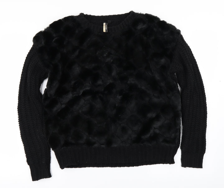 Topshop Womens Black   Pullover Jumper Size S