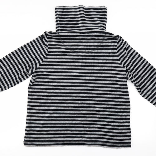 DASH Womens Grey Striped  Pullover Jumper Size 14