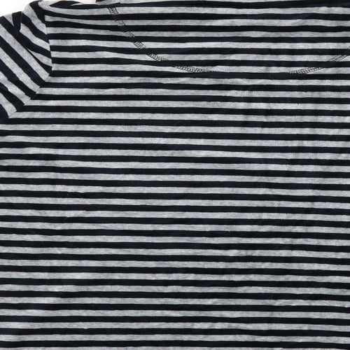 DASH Womens Grey Striped  Pullover Jumper Size 14