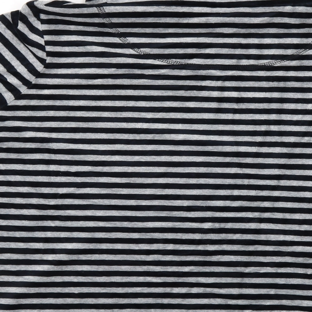 DASH Womens Grey Striped  Pullover Jumper Size 14