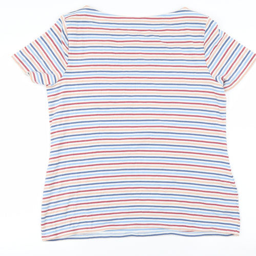 Nutmeg Womens White Striped  Pullover Jumper Size 20