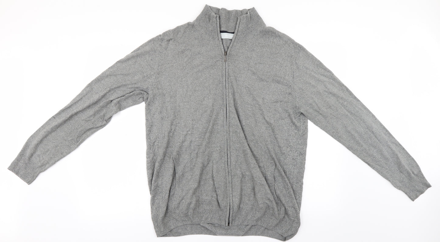 Avenue Womens Grey   Full Zip Jumper Size L