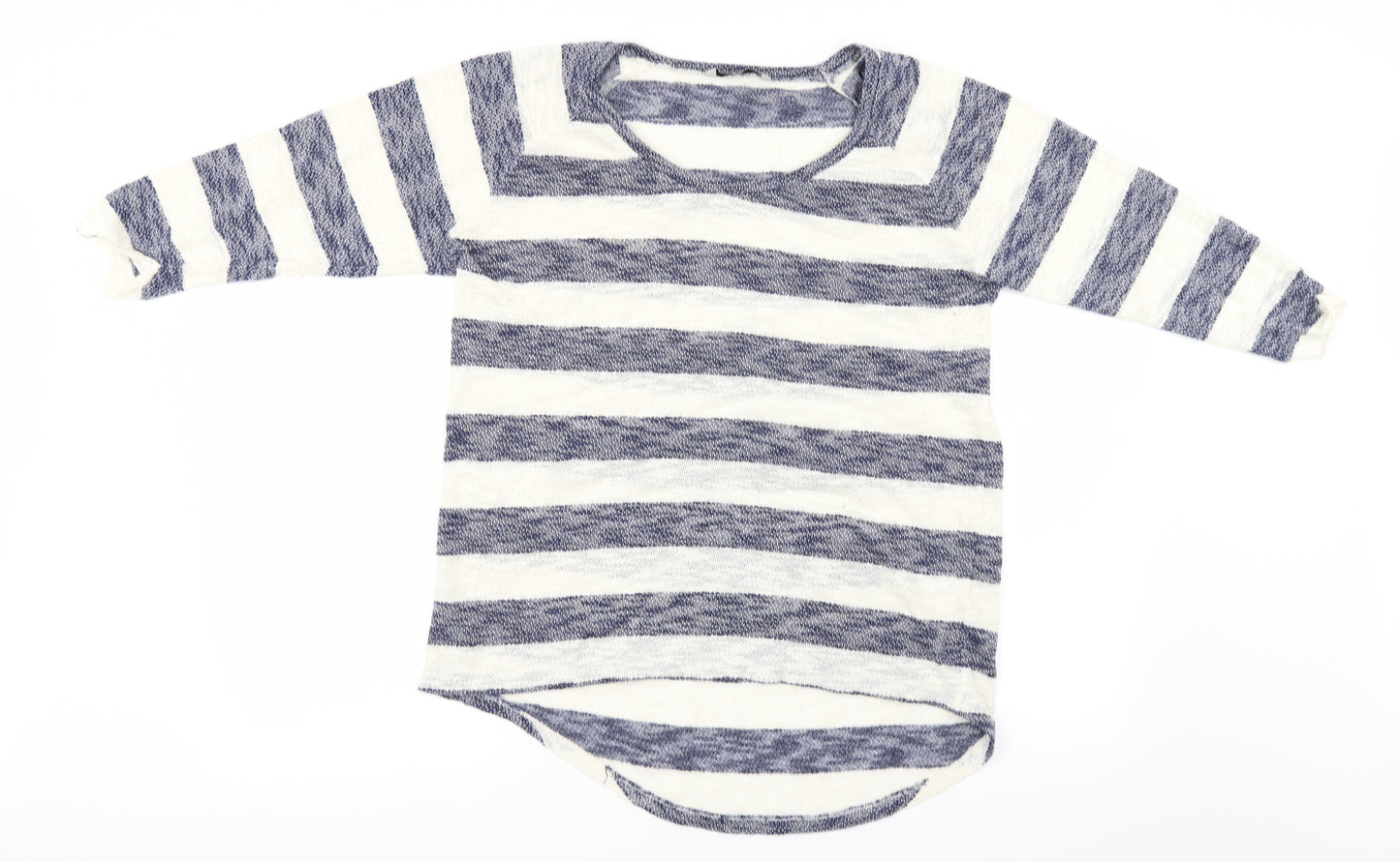 TU Womens Ivory Striped  Pullover Jumper Size 16