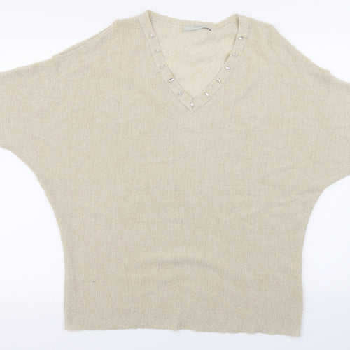 George Womens Beige   Pullover Jumper Size L