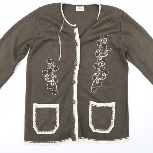 Roman Womens Brown   Cardigan Jumper Size M
