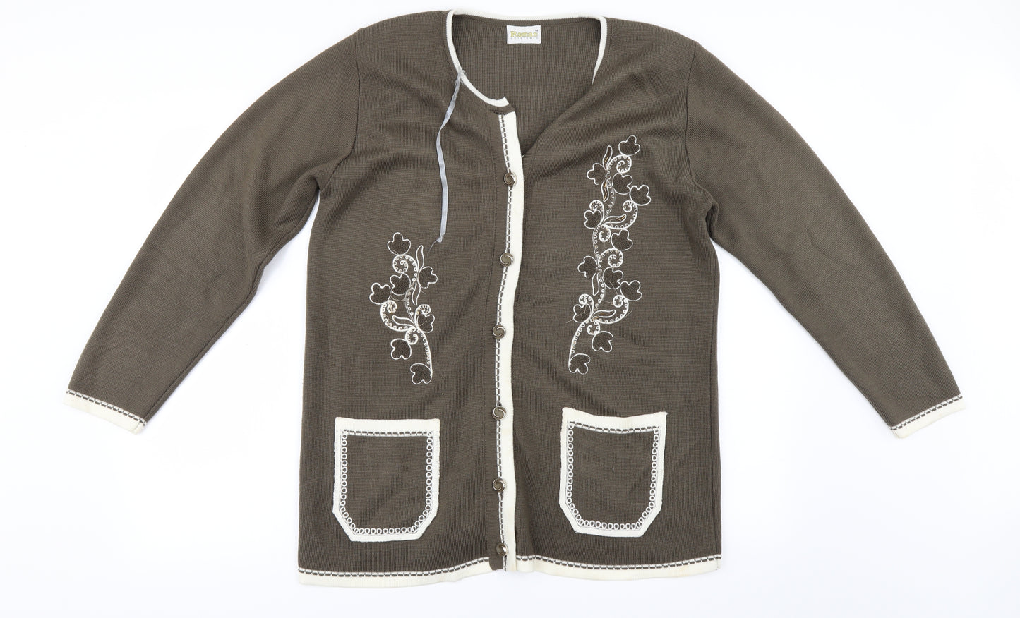 Roman Womens Brown   Cardigan Jumper Size M