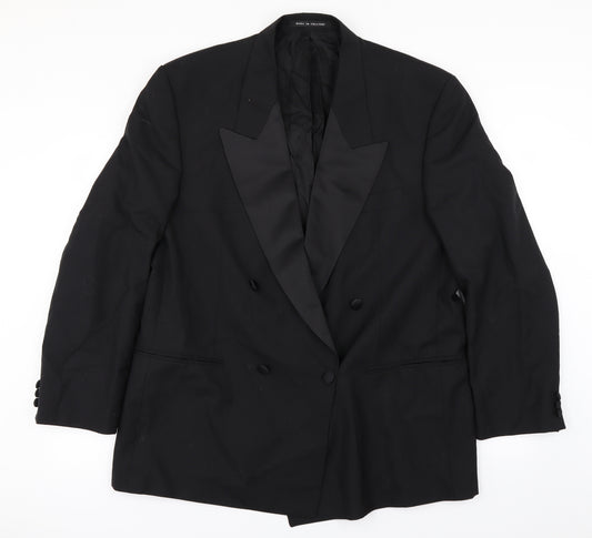 Front view of The Label men’s blue jacket blazer, size 44