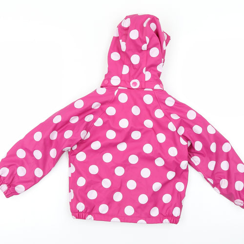 Mountain Warehouse Girls Pink Polka Dot  Jacket Coat Size 3-4 Years