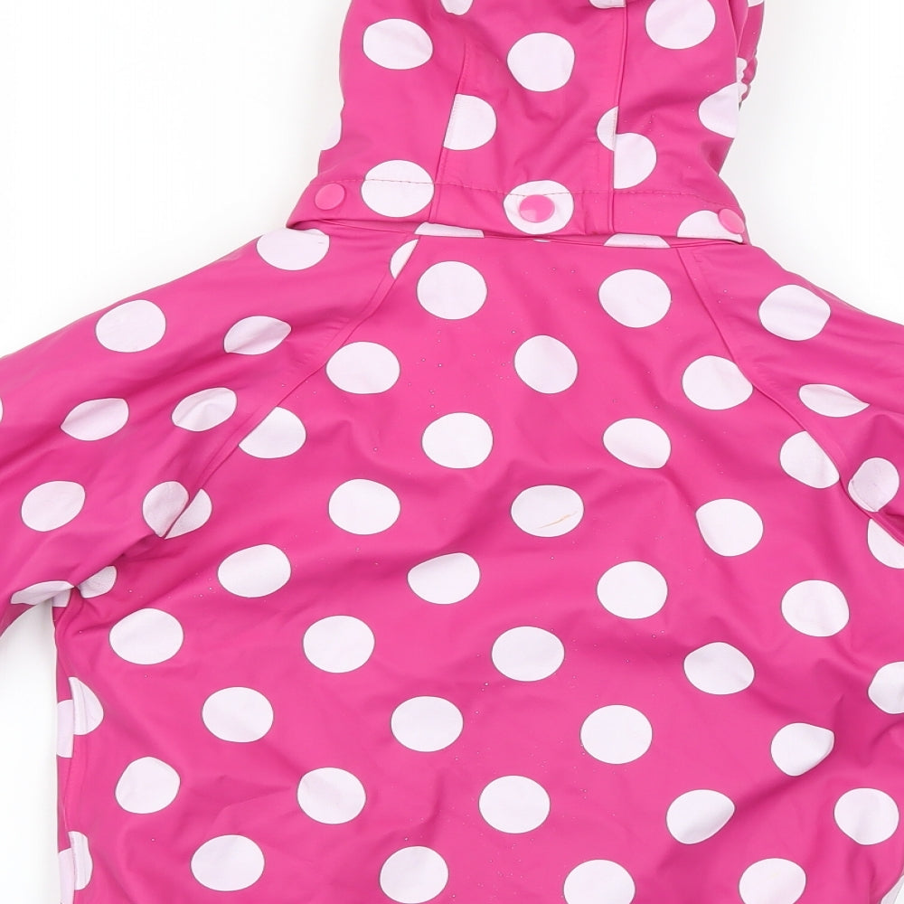 Mountain Warehouse Girls Pink Polka Dot  Jacket Coat Size 3-4 Years