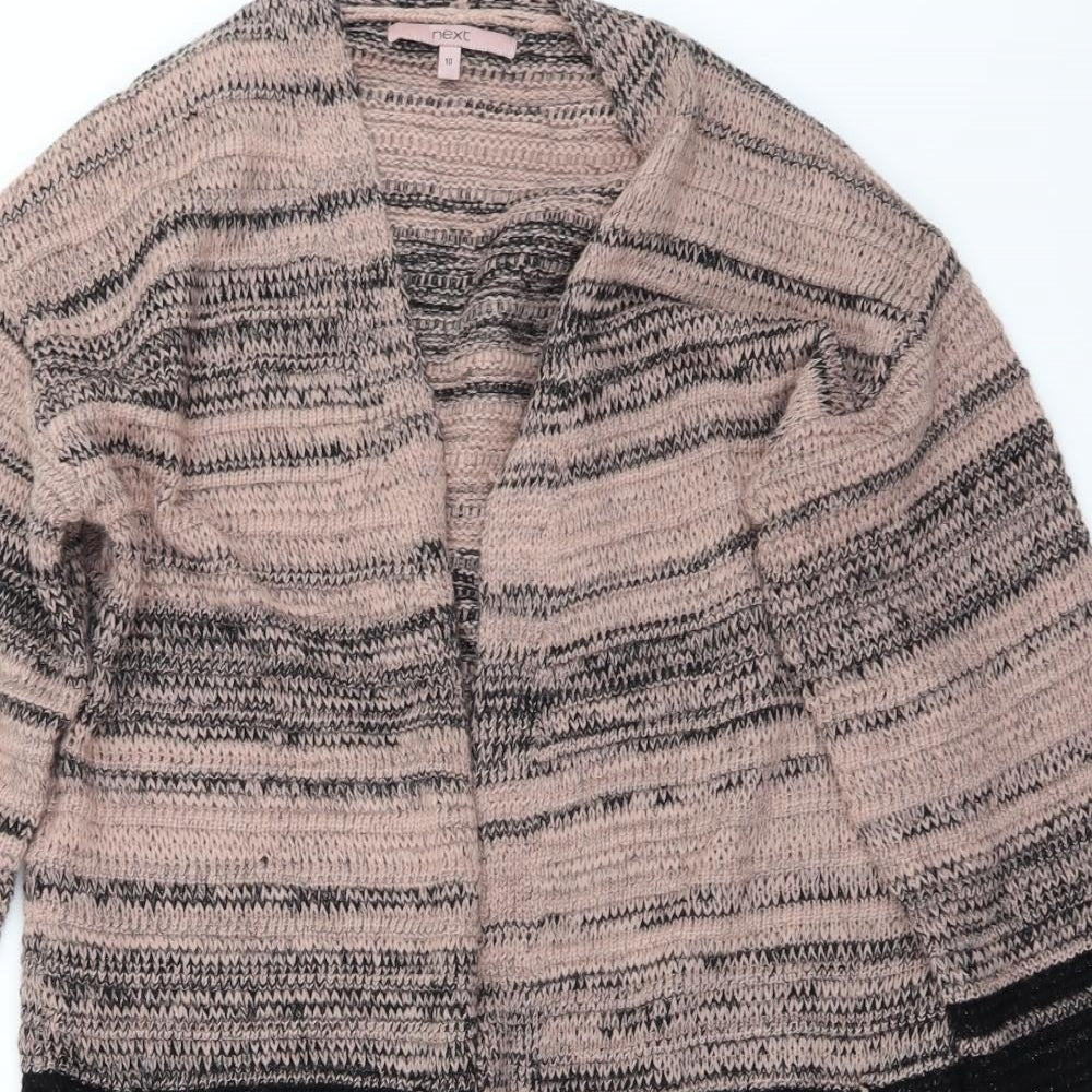 NEXT Womens Pink Striped  Cardigan Jumper Size 10