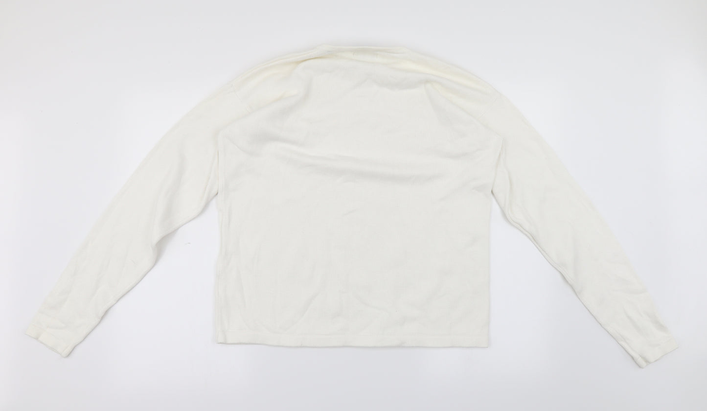 Linea Womens White   Pullover Jumper Size S