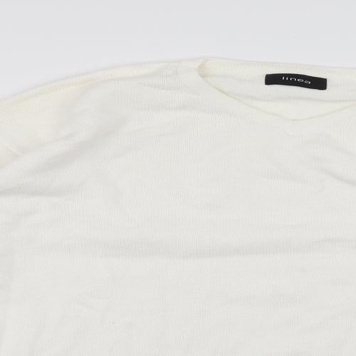 Linea Womens White   Pullover Jumper Size S