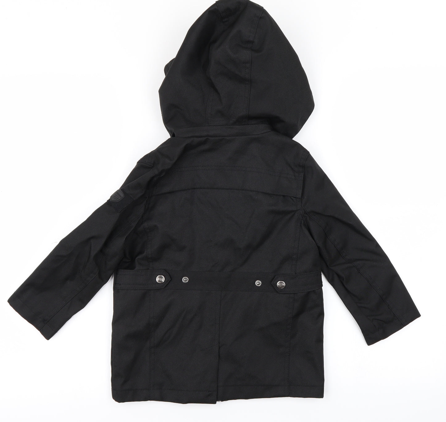 Preworn Boys Black   Jacket Coat Size 3 Years