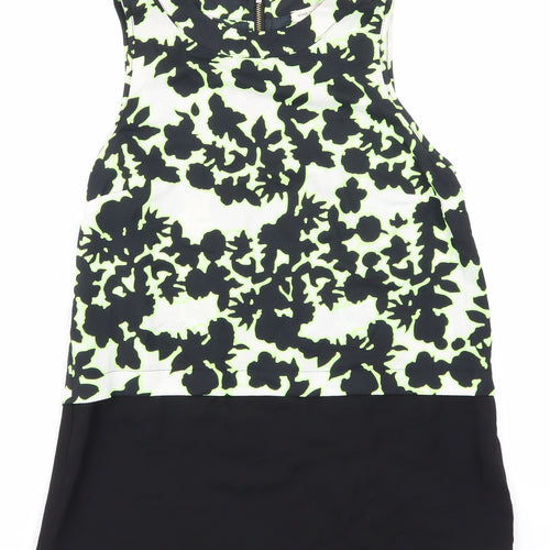 River Island Womens Black Animal Print  Basic T-Shirt Size 8